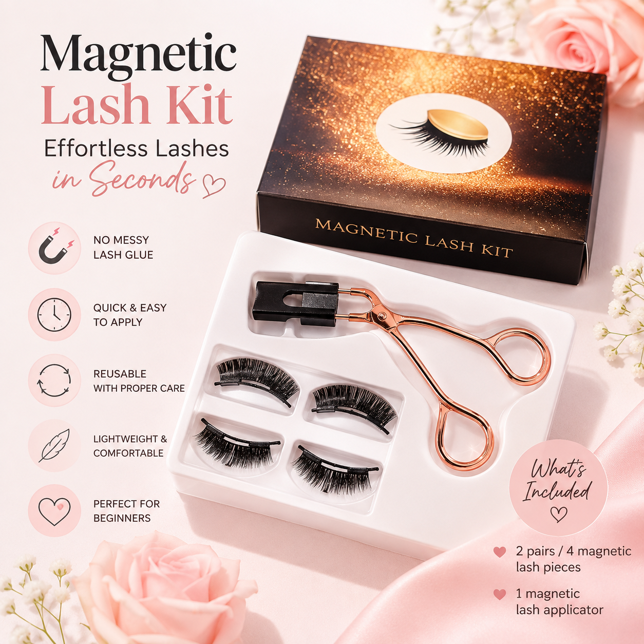 ✨ Magnetic Lash Kit – Effortless Lashes in Seconds